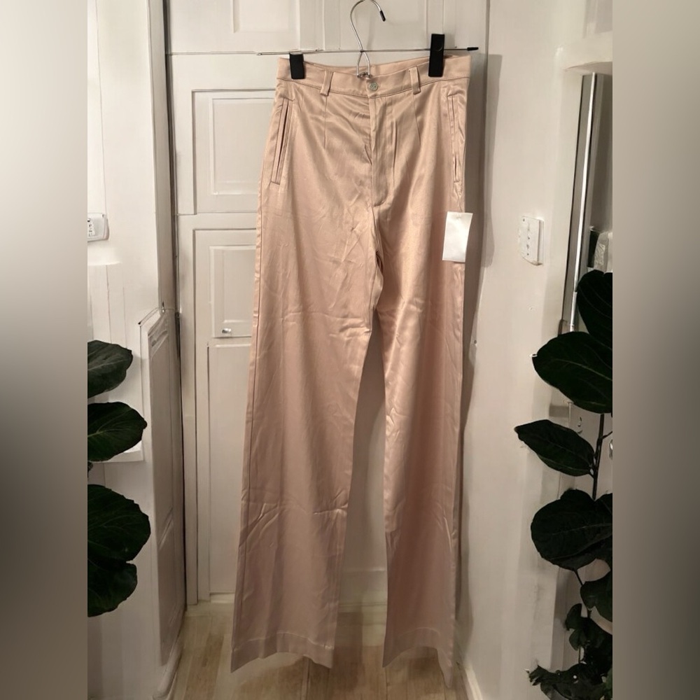 Satin High Waisted Pants
